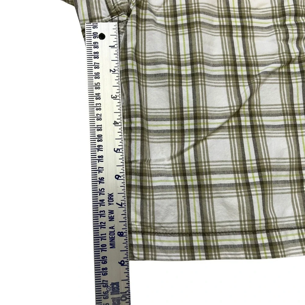 Old Navy Boy's Knee Length Green Plaid Bermuda Shorts Adjustable Waist‎ Sz 8